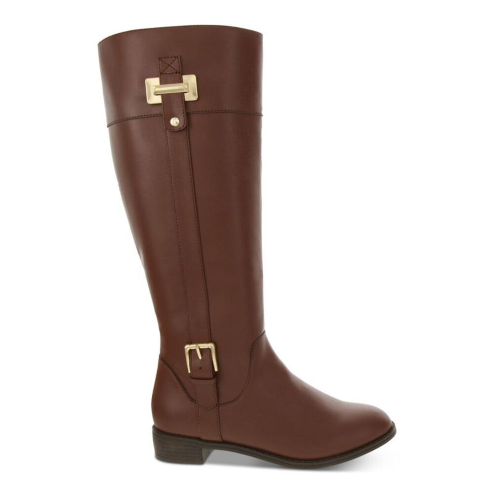 KAREN SCOTT Womens Brown Hardware Deliee2 Block Heel Riding Boot 7.5 W WC